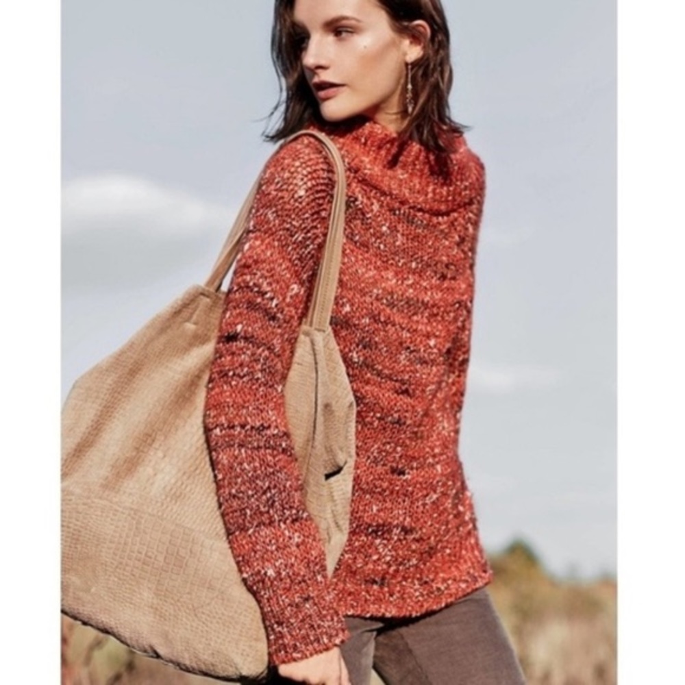 Anthropologie MOTH Marled Mock Neck Sweater